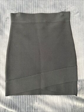BCBGMaxAzria Black Bandage Mini Skirt